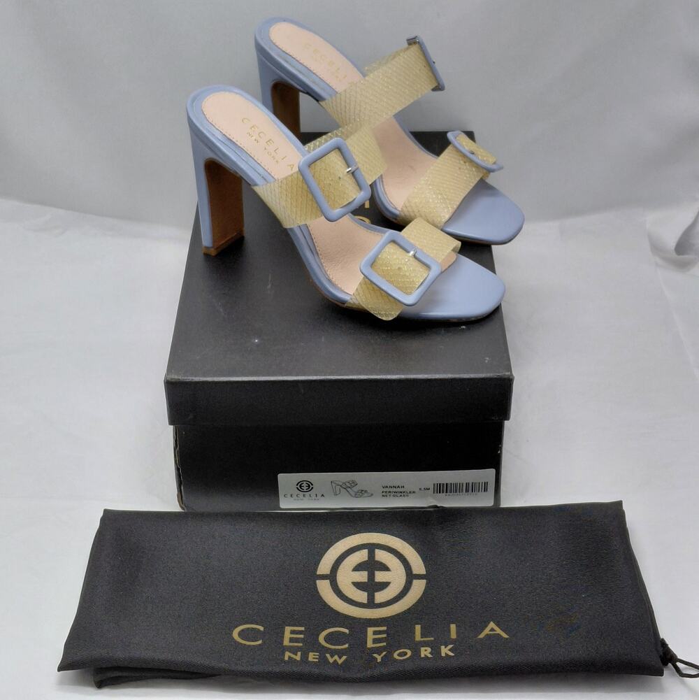 Cecelia NY Womens Heels Size 6.5 Blue Heels Dress Sandal Coquette Party Feminine